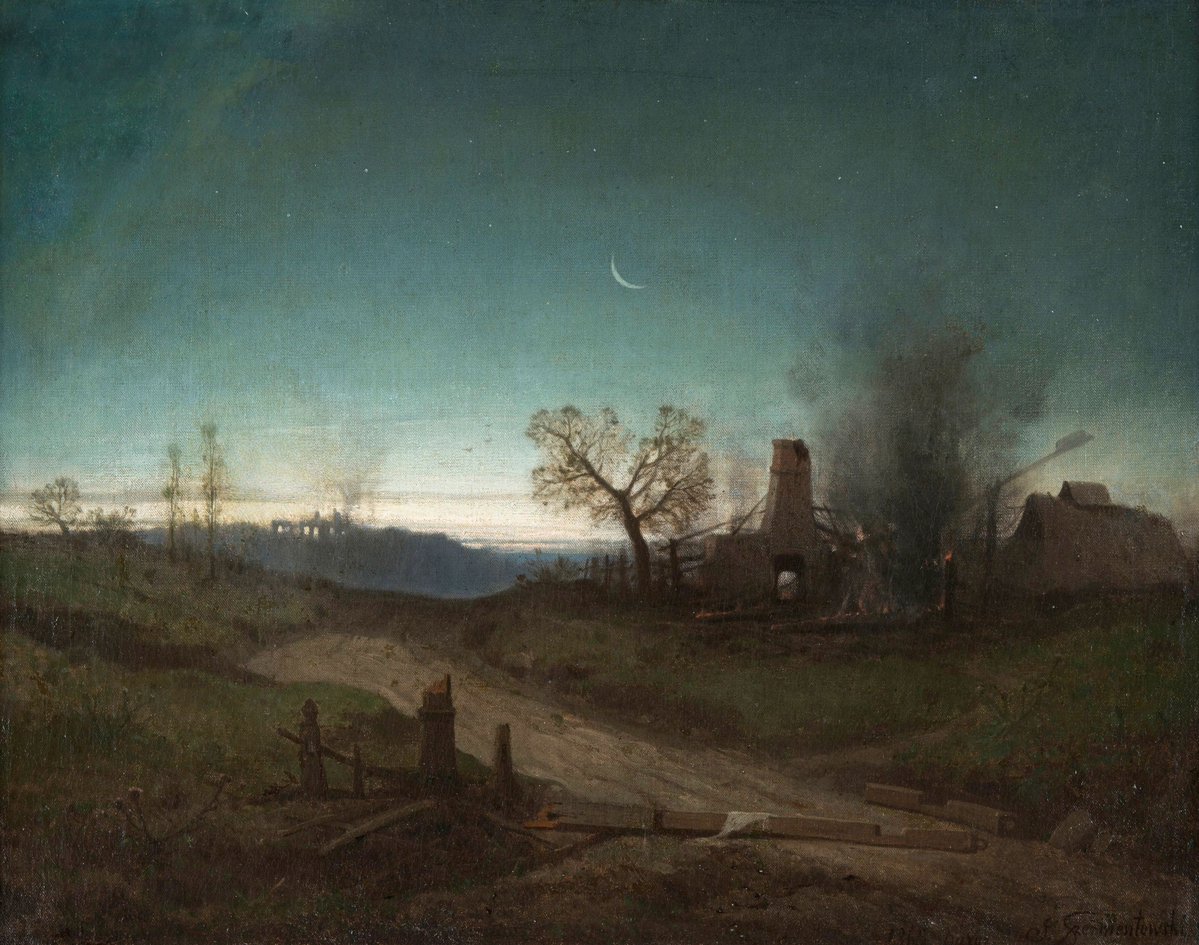 polmastersofart's tweet photo. Józef Szermentowski - Stracone gniazda (olej na płótnie, 42 x 53,5 cm), 1865, Muzeum Narodowe w Poznaniu. #PolishMastersofArt https://t.co/w1Xd5oAZFj