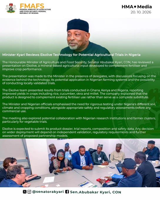 Image from Sen. Abubakar Kyari, CON (@SenatorAKyari)