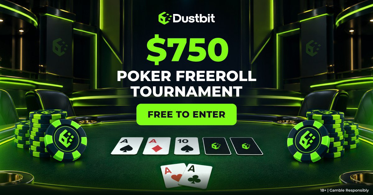 cyclops_fgs's tweet photo. gather round, poker lovers.

@DustBitOfficial is dropping a $750 poker freeroll and ts costs you absolutely nothing to enter.

we spend all szn analyzing charts and getting shaken out of good positions. 

poker is the same game but you actually get to look your opponents in the eye and cook them.😂🔥

- $750 prize pool split between 10 winners
- $250 going to the one who takes 1st place
- 100% free entry, no buy-in required
- every Thursday at 1 PM UTC

ps: if you end up liking the tables and want to play for real, use referral code CYCLOPS when registering on https://t.co/ESUlZVXWyy to get 150% on your first deposit ♠️