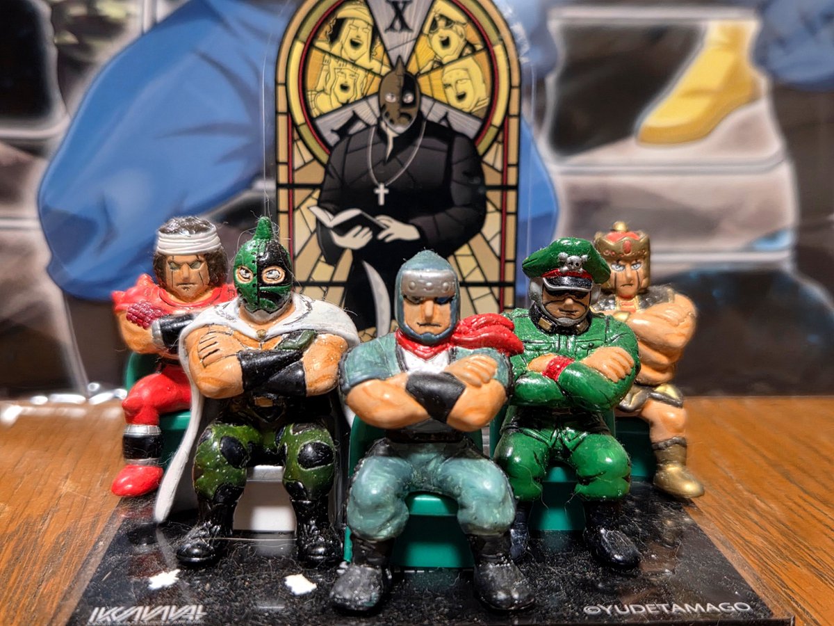 pumphing_dragon's tweet photo. 一番くじ二回だけ引きましたが
フィギュアはきませんでしたが
クリアポスターがカッコよかったので
せっかくなので昔キンケシ揃えて色を塗った血盟軍があったので
同じ陣形にしました
#キン肉マン https://t.co/612R741jLF