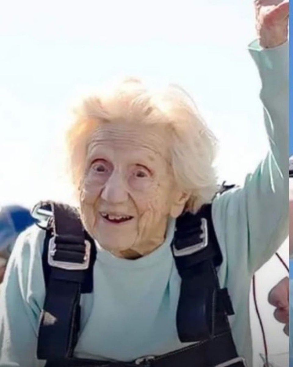 dailycultures's tweet photo. Aos 104 anos, Dorothy Hoffner saltou de paraquedas de mais de 4.000 metros. Oito dias depois, morreu dormindo, sem saber que o Guinness ainda confirmaria seu recorde. https://t.co/hyi7qw9ne6
