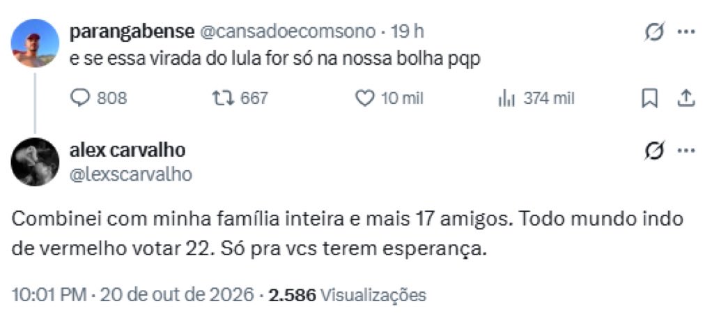 leiatheinvestor's tweet photo. NO DOMINGO É LULA 22 🇧🇷 https://t.co/UxmhvwiKyW
