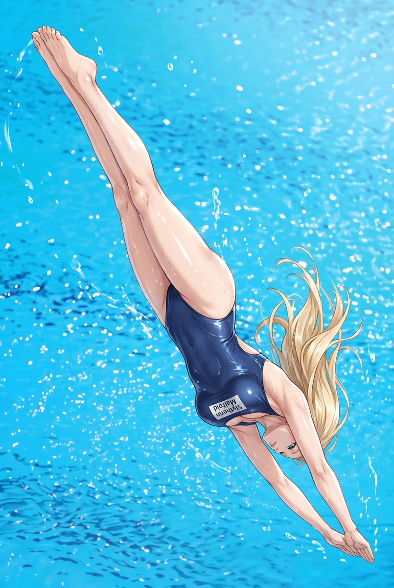Beyond4AI's tweet photo. Malfoid #Malfoid #Malfoy #HarryPotter #スク水 #スクール水着 #水着 https://t.co/SDqO4tliea