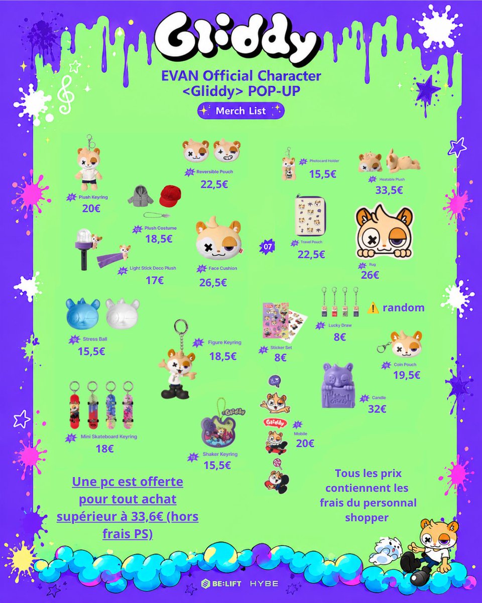PurpleBlood_cg's tweet photo. 🫟 CG/GO POP UP GLIDDY EVAN 🫟

▪️ Price : 8€ to 33,5€
▪️Shipping Europe
▪️ Shipping in November

DM for Order 

#EVAN #evango #gliddy #heeseung #heeseungwts https://t.co/R9jrscB7GZ