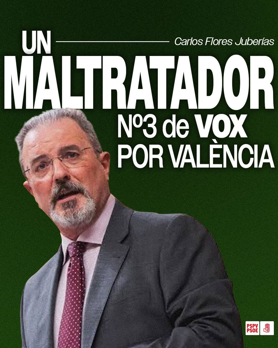 SocialistesVal's tweet photo. És una vergonya!

⚠️Vox torna a portar a un MALTRACTADOR en les seues llistes.

I el PP desitjant governar amb ells… https://t.co/ffGFJ3TlD5