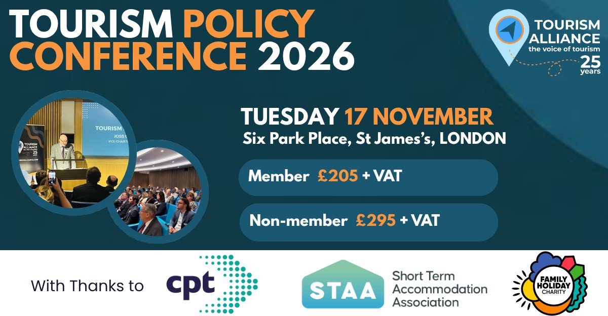 tourismsvoice's tweet photo. Join Tourism Minister @Steph_Peacock, Migration and Citizenship Minister Jo White MP, East Midlands Mayor @ClaireWard4EM and industry leaders at #TourismPolicyConference2026.

On the agenda are the big issues facing the #VisitorEconomy, from taxation and competitiveness, visas and inbound access, to place and destination, workforce and skills.

A day for informed debate, fresh perspectives and valuable conversations about what comes next.

🎟️ Book your place 👉 https://t.co/N8FdZarl1K