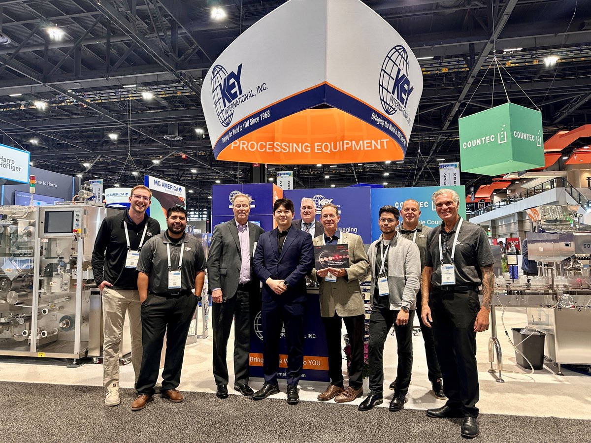 KeyIntlInc's tweet photo. Had a great time connecting with our manufacturing partners, COUNTEC, Hoonga, ENCLONY, and IMAR, at  @packexposhow!

#KeyInternational #PACKEXPO #ManufacturingPartners https://t.co/8O8CSa2ulh