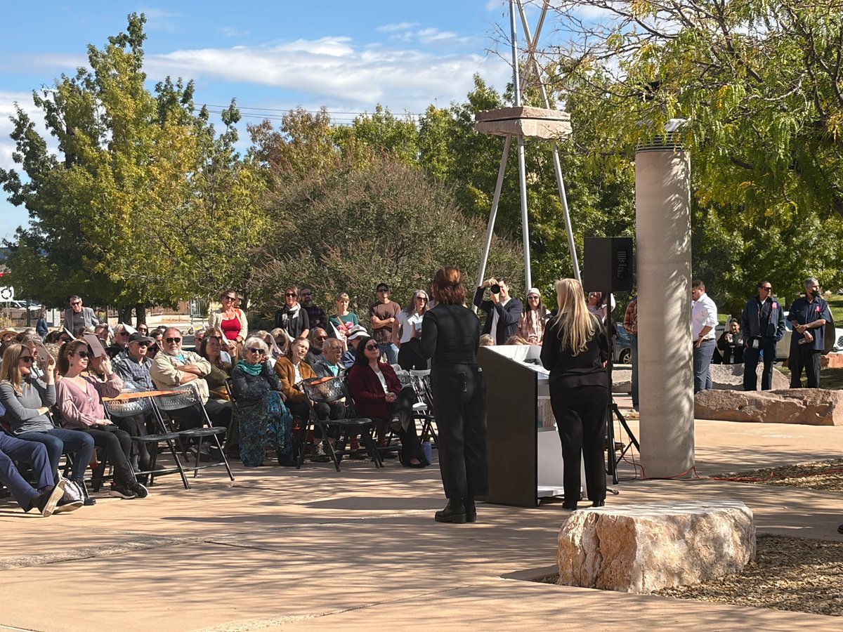 BernCounty's tweet photo. BernCo Manager Cindy Chavez, #ABQ Mayor Tim Keller &amp; other community leaders gathered Oct. 20 to celebrate the groundbreaking of the ABQ Museum Education Center, which will expand access to art education &amp; hands-on creative learning for students, families &amp; the broader community. https://t.co/qvrJobWCiQ