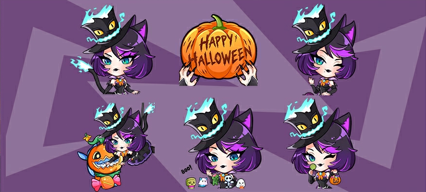 mmmmmmmmiller's tweet photo. ‼️ CONFIRMED: WITCH BLACK CAT EMOJIS

Here's your first look at a collection of emojis themed after the "Fatal Weaver" legendary Black Cat costume, coming to the #MarvelRivals in-game store tomorrow, Thursday, October 22nd at 10:00 PM EDT. https://t.co/PRX2OuJFpu