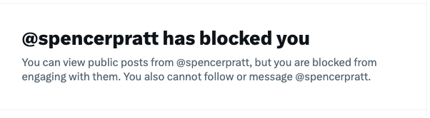 acnewsitics's tweet photo. Hahaha @spencerpratt  blocked me after I ratioed his bitch ass. https://t.co/fHH5jVxE4Z