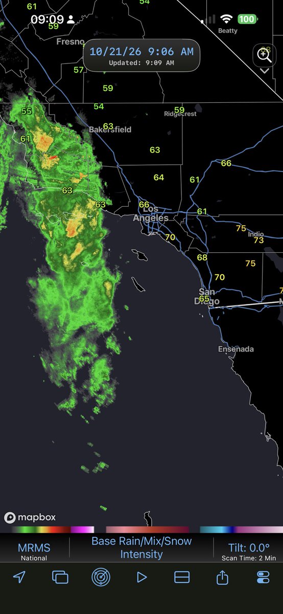 OC_Scanner's tweet photo. 🚨Rain Expected this Afternoon🚨

#OrangeCounty / #California 

A storm moving into SoCal is already producing heavy rain and rainfall rates up to .80in/hr in Santa Barbara County. We also have a severe weather outlook for a large portion of the southwestern US. 

OC Scanner will be bringing storm coverage all day! 

Models courtesy of @WxFront be sure to give them a follow and download the app!