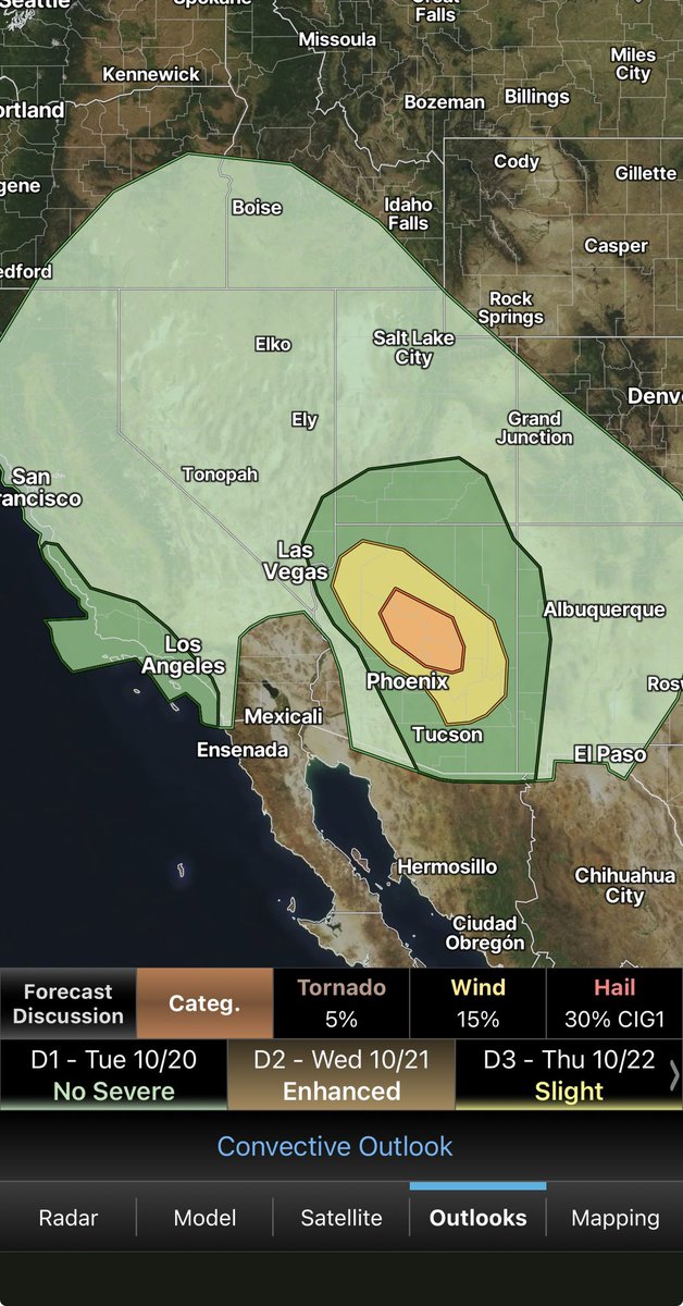OC_Scanner's tweet photo. 🚨Rain Expected this Afternoon🚨

#OrangeCounty / #California 

A storm moving into SoCal is already producing heavy rain and rainfall rates up to .80in/hr in Santa Barbara County. We also have a severe weather outlook for a large portion of the southwestern US. 

OC Scanner will be bringing storm coverage all day! 

Models courtesy of @WxFront be sure to give them a follow and download the app!
