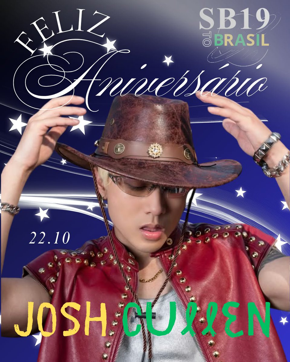 SB19toBrasil's tweet photo. 🎈🎉 [22.10.1993]  Hoje celebramos o aniversário do Josh Cullen, uma das pessoas mais esforçadas e centradas que temos o privilégio de acompanhar 🎤👑

A trajetória dele é a prova viva de que a resiliência constrói gigantes. Ele equilibra aquela aura imponente de vampirinho no palco com uma entrega pura, humilde e verdadeira fora dele. É o pilar que traz um peso único pro som e pra identidade do SB19.

Com um carisma magnético e uma energia de palco que incendeia tudo, ele é o tipo de artista que faz todo mundo vibrar, seja pela presença marcante, seja por aquele sorriso lindo e gentil✨
 
​Josh, o carinho que o Brasil guarda por você não cabe em métrica de internet. É orgulho de fã, daqueles bem sinceros viu 🥹

Que o seu novo ciclo venha com muita saúde, paz e, claro, um churrasco brasileiro te esperando no futuro! O Brasil te ama demais! Vem logo pra cá! 🇧🇷💙

NO AGE LIKE JC
#KaarawanNiSB19Josh
#JOSHCULLEN @JoshCullen_s #SB19toBrasil
