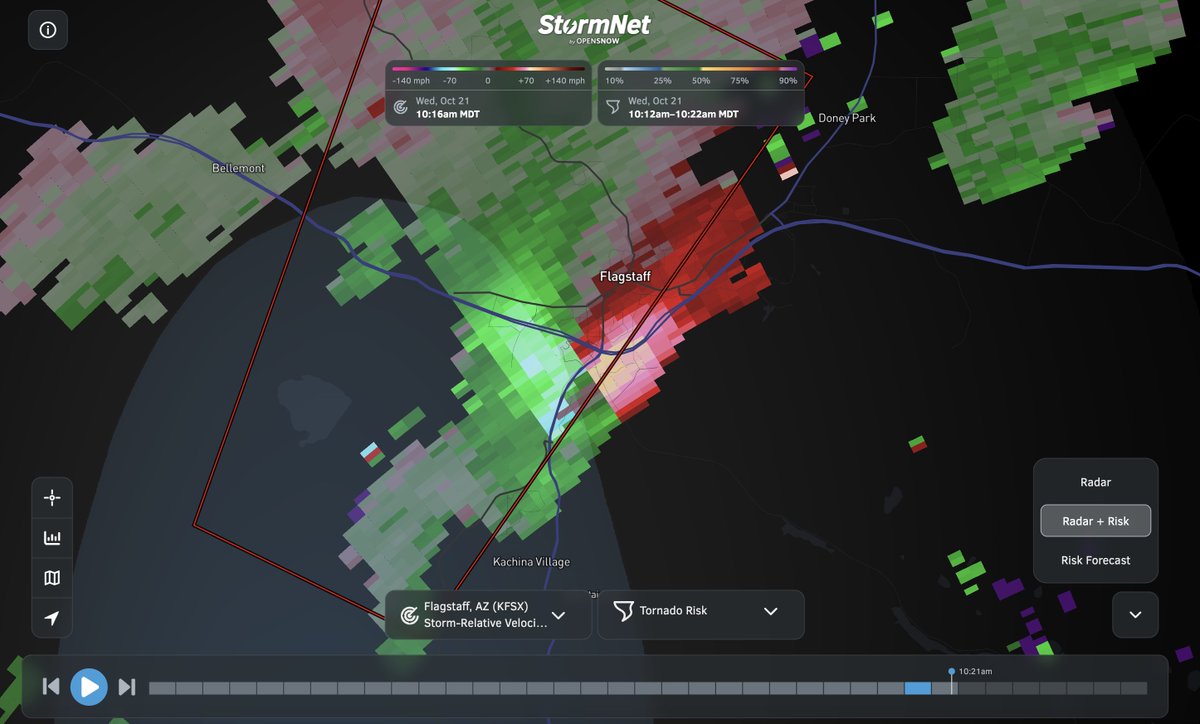 WasatchSnow's tweet photo. That's some real rotation on the south side of Flagstaff. 🌪️ #azwx https://t.co/2alnYvwsNW