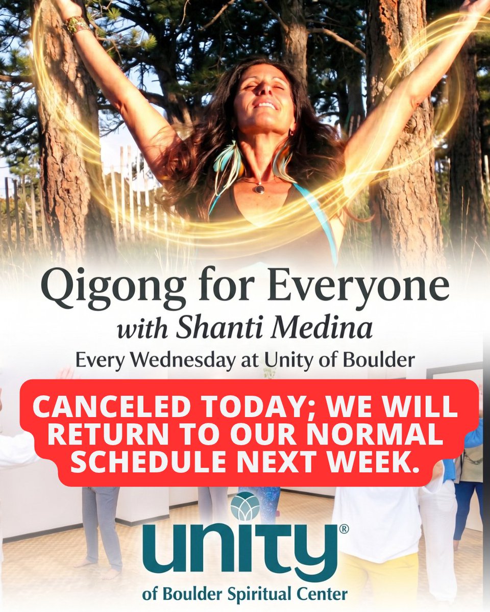 UnityBoulder's tweet photo. Both Qigong with Shanti Medina and our 7 PM Meditation with Jack Groverland at 2855 Folsom St are canceled today and return to our normal schedule next week. How are you practicing mindfulness at home today?

#boulder #mindfulness https://t.co/KDe70tfLJK