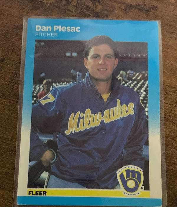 hofnpopper's tweet photo. Today's card of the day is an old school one. Dan Plesac rookie card from the 1987 Fleer set. I still have somehow almost all sets from that year. #CardCollection #MLB https://t.co/kBcXm2HCC6