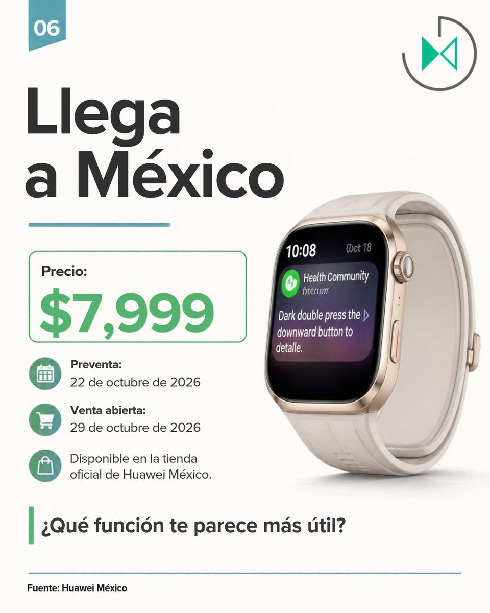 isa_marcial's tweet photo. ¡El HUAWEI Watch D3 llega a México!
⌚ Un reloj inteligente que busca destacar con sus funciones de salud y medición de la presión arterial. ¿Qué te parece? 👀 #IsaMarcial #HUAWEI #HUAWEIWatchD3 https://t.co/EJq1YYgPjF