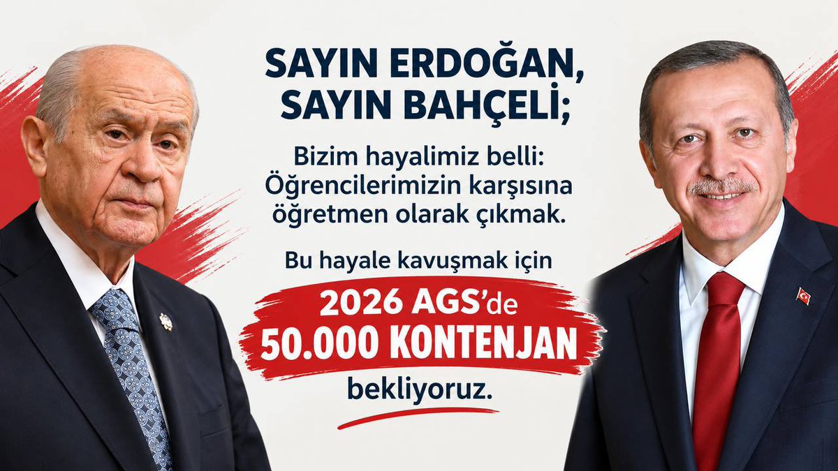 kolektifags's tweet photo. Güçlü ve müreffeh bir Türkiye, eğitimli nesillerin ellerinde yükselecektir. 2026 AGS'ye adil bir branş dağılımıyla 50 bin kontenjan talep ediyoruz. @RTErdogan @tcbestepe @Akparti @Yusuf__Tekin @dbdevletbahceli @MHP_Bilgi @PrfDrFilizKilic #CumhurİttifakıAGS50Bin https://t.co/ahw8T6l1o0