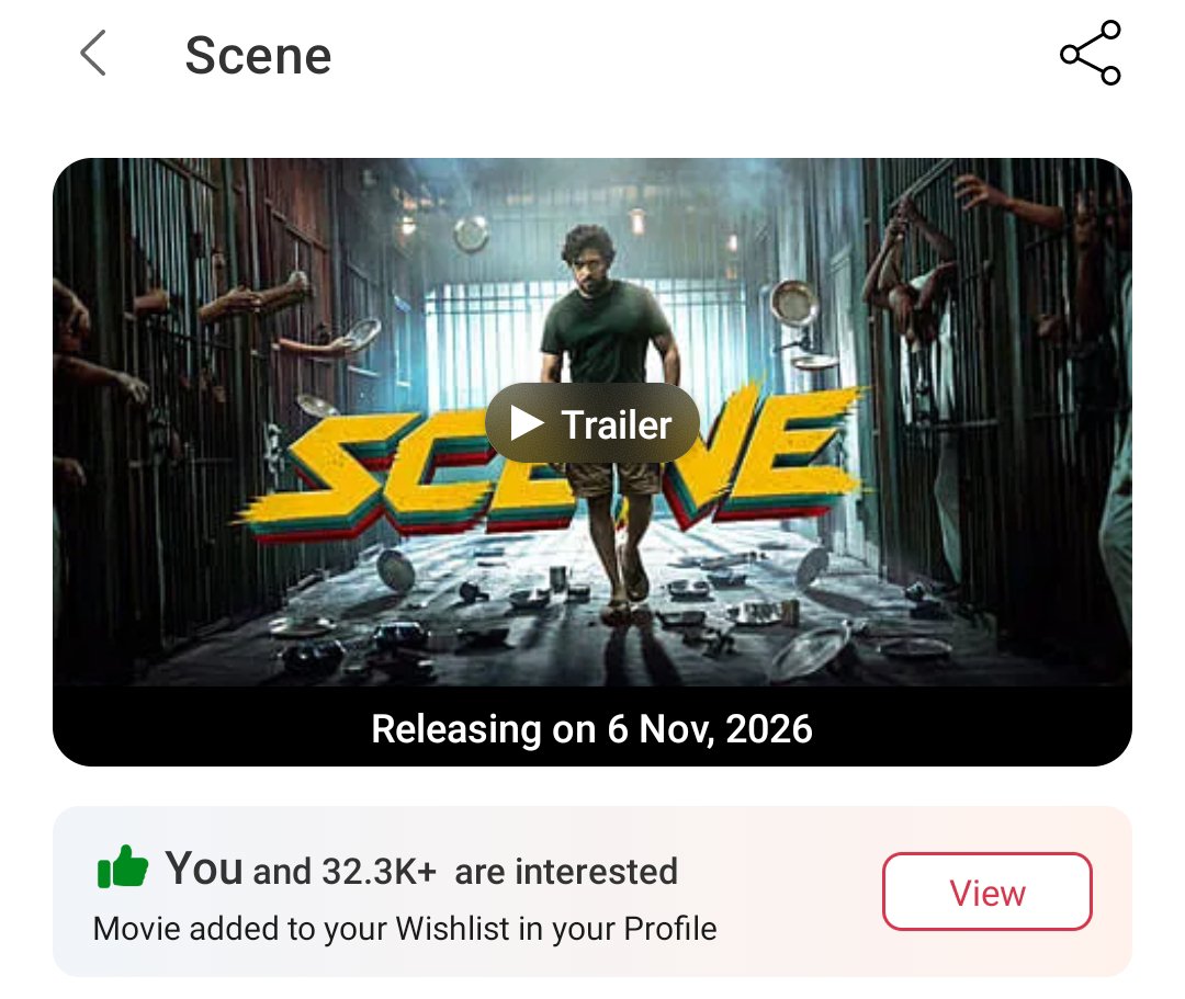 cinemaaloverrr's tweet photo. Just book mark your interest on @bookmyshow app #Scene movie 🧨 #SceneFromNov6 🎇

#Theone #Suriya #SceneDiwali #Suriya48 https://t.co/TuzdoDWmhl