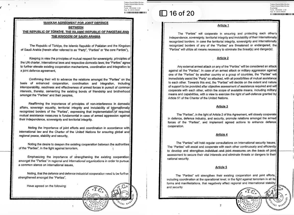 alansari's tweet photo. 🇸🇦🇵🇰🇹🇷| The official English text of the Makkah Alliance agreement has been submitted to the Turkish Parliament, according to @ragipsoylu . https://t.co/S8ffCY5w4E