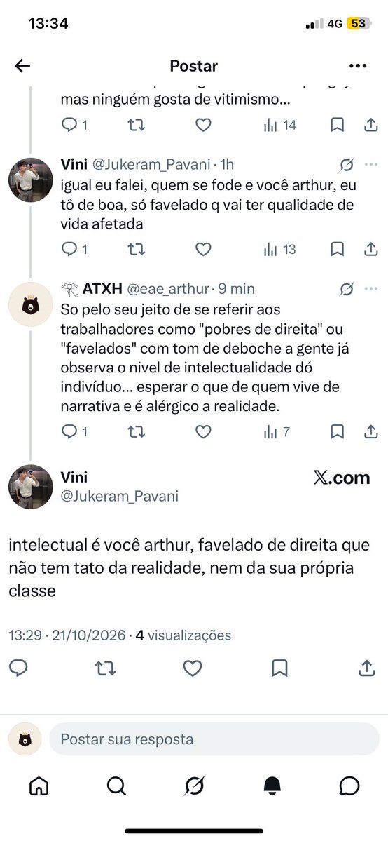 eae_arthur's tweet photo. @Jukeram_Pavani @KolpistB @Yaszinha05 Vou responder ele aqui: os favelados vão votar no lula sim porque os traficantes estão ameaçando os moradores de morte caso o candidato deles percam....  essa laia de gente é podre. https://t.co/BtzpuE9mYP