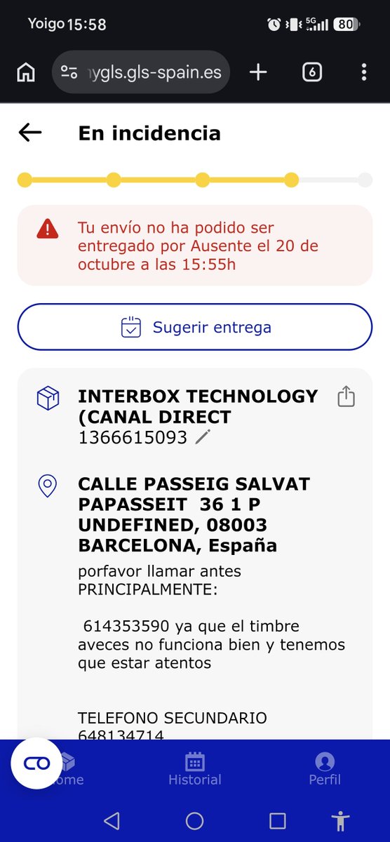 AlamedaEli42919's tweet photo. @consumidores

@GLS_clientes 

Como gestionamos la denuncia??? La hace @yoigo o la hago yo por vuestro servicio pésimo????? https://t.co/5BFtSS4gxj