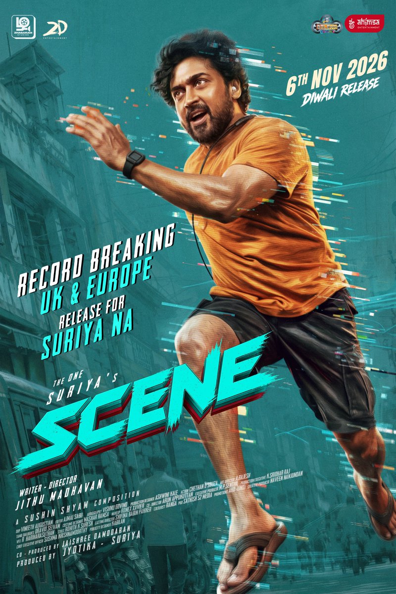 ThinkPosters's tweet photo. Poster Work ⚡️

With every release, we raise the bar higher for our Suriya na. This time, #Scene’s UK &amp; Europe presence will be bigger, louder, and MORE UNPRECEDENTED THAN EVER — no matter the competition 😏

Idhu namma Diwali 💥💥🎇🧨
@Suriya_offl
 @jithumadavan https://t.co/PULb1HH01r