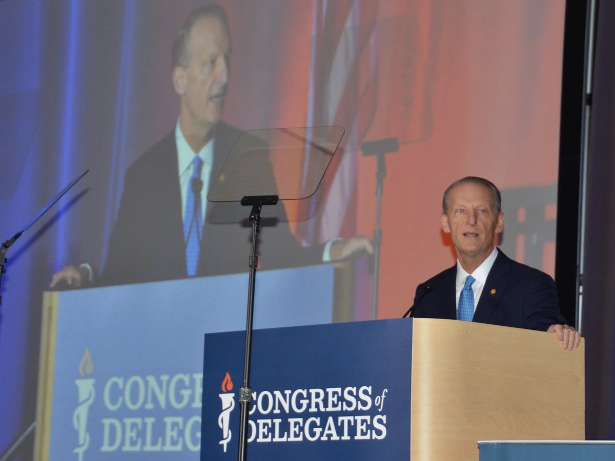 rshawnm's tweet photo. Earlier today, I delivered my annual address to the @aafp Congress of Delegates. 

It is an honor to lead this organization and represent the nations family physicians. I shared the work we have done, the work we must do and charted a course for the future of family medicine. But, importantly, I also acknowledged the strain our members are under:

"Family physicians have never been more strained, yet family medicine has never been more essential. You are being asked to carry greater responsibility with fewer resources—to solve problems you did not create and navigate systems you did not design. 

And still, every day, you show up. But let me be clear: your commitment cannot become an excuse for the system’s failure. We cannot praise your resilience while tolerating the conditions that make your resilience necessary. 

Our responsibility is not simply to describe these conditions. It is to change them. This is why the work of the AAFP matters. 

Family medicine is not a problem our health care system must solve. Family medicine is the solution our nation must finally choose to support."