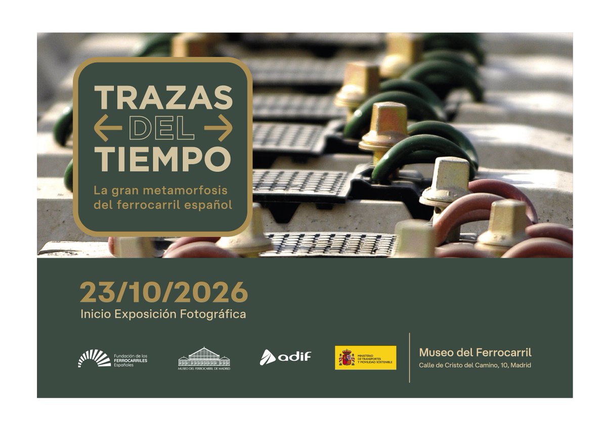 M_Ferrocarril's tweet photo. #EstaciónFuturo 🛤️🚉 

🗓️ 23, 24 y 25 de octubre

@Adif_es  contará  con un espacio dedicado a mostrar diferentes desarrollos tecnológicos y soluciones innovadoras vinculadas a la infraestructura ferroviaria

👉https://t.co/MylzOY2rxS https://t.co/zLBJfdNPw8