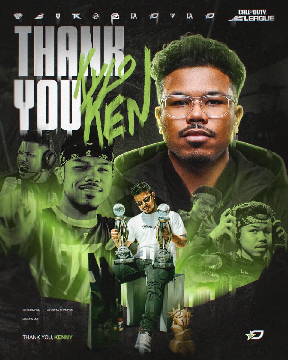 CODLeague's tweet photo. THANK YOU, KENNY. 💚🫡

A legacy that will never be forgotten. https://t.co/oEklGnyDLO