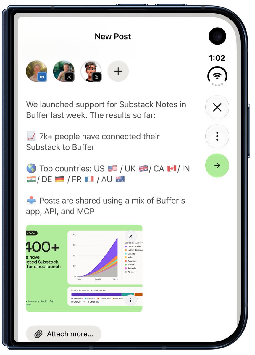 ay8s's tweet photo. My third iPhone Duo, optimized app is approved and rolling out. 🎊 @buffer

Can't wait to test everything on a real device and introduce even more goodies. 😅 https://t.co/dPH8pY8GF6