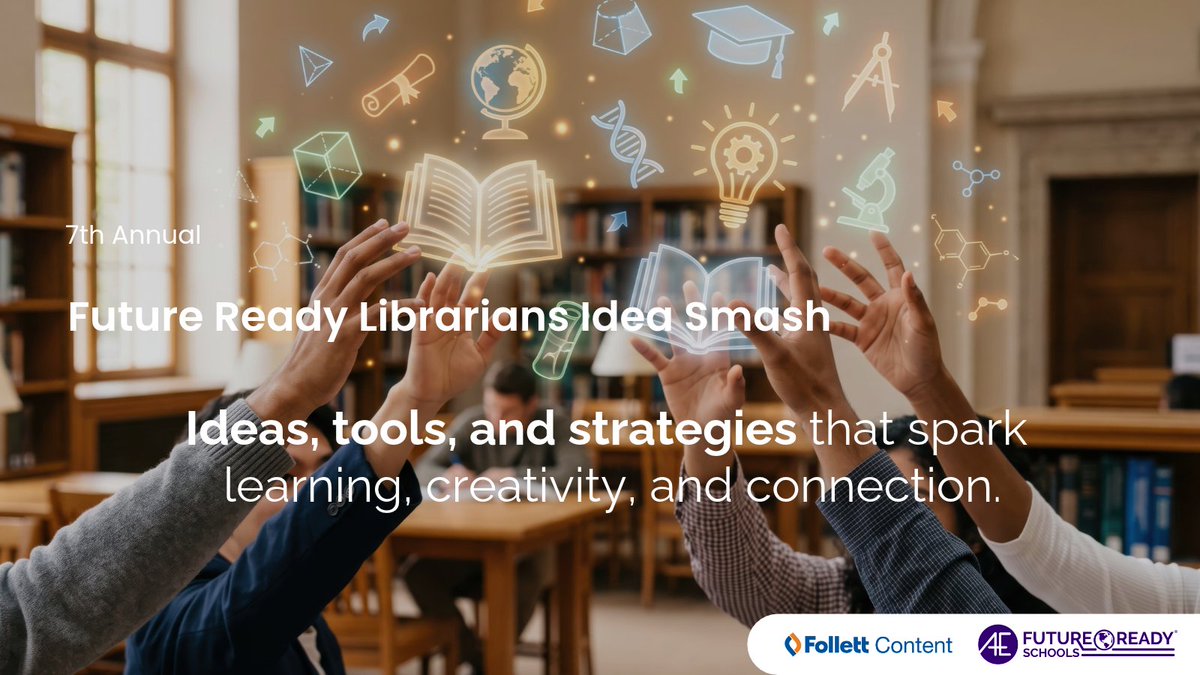 FutureReady's tweet photo. One hour. #FutureReadyLibrarians. Lots of digital tools!

The 7th Annual App Smash is back Nov. 18 at 5 PM ET w/ @follettcontent! 

Presenters will share a favorite tool &amp; one practical idea in 2 minutes and 30 seconds.

Take home new resources!

🔗 https://t.co/jPzQanrKBy https://t.co/MgjTB7typQ