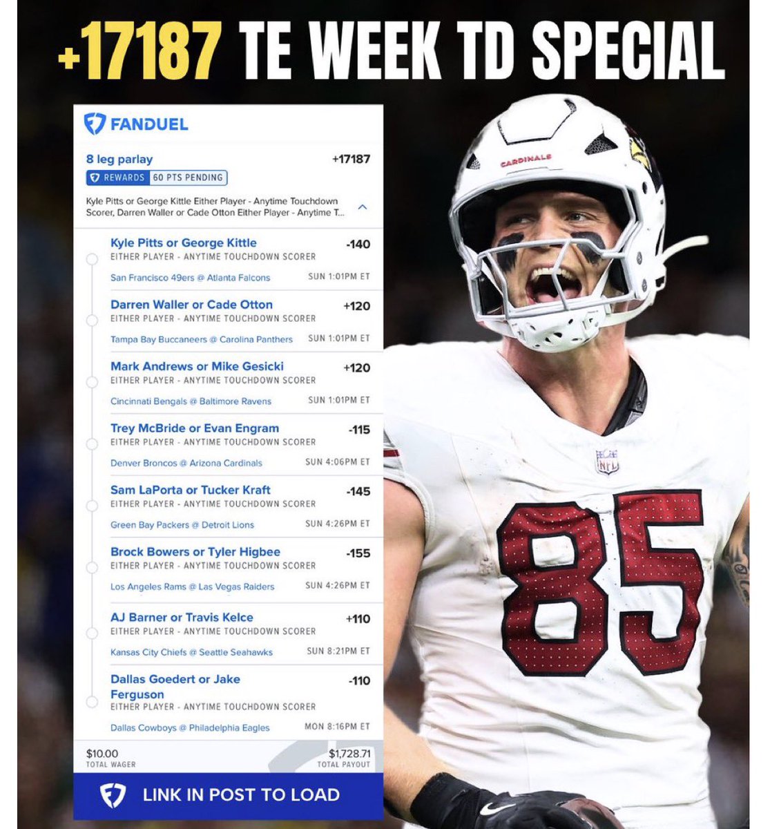 Sloki_Bets_702's tweet photo. 🚀 +17187 Either or Touchdown Parlay https://t.co/g21VpklOdQ