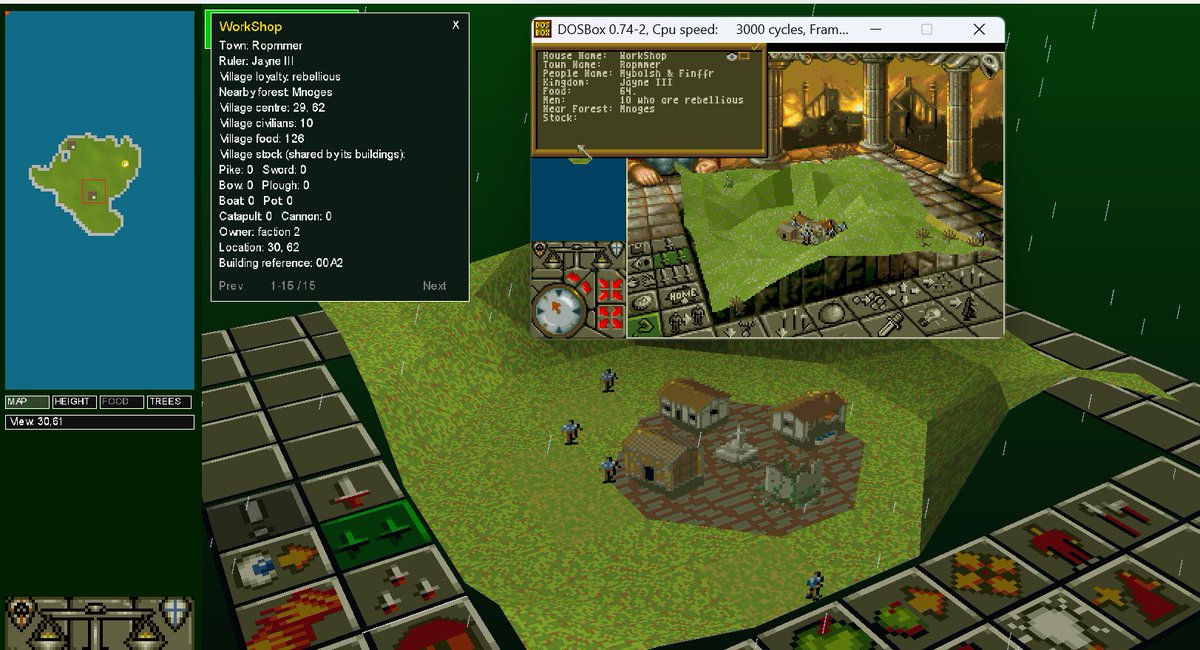 randomcodingdud's tweet photo. Just comparing the query data. from original 
Town name - Check!
Ruler - Check!
Loyalty - Check!
Nearby Forest - Check!
Building Name - Check!

Residents of building - hmm. https://t.co/c9CNYs5uek