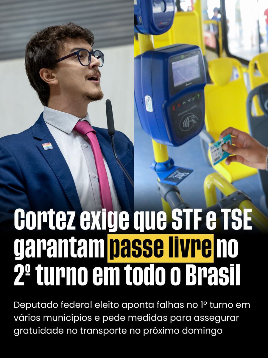 cortezpsol's tweet photo. Transporte gratuito em dia de eleição é direito. https://t.co/ugLhgb5X2A