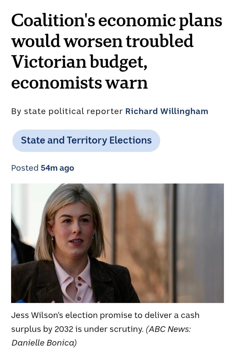 BinManIan's tweet photo. I’ve spoken about Victorian economic myths previously, so let's talk some facts.

​The two main causes of Victoria's debt are:
​1. COVID (which is pretty self-explanatory).
​2. 30 years of infrastructure underfunding from Canberra.
​
Case in point: did you know Victoria didn't receive a single cent of federal funding for major projects like the Metro Tunnel, West Gate Tunnel, or the Level Crossing Removal project? We had to foot the bill ourselves because politicians in Canberra acted like the Australian border ended at the Murray River.

​Meanwhile, comparable projects in NSW received billions in federal backing—like $3.5 billion for Sydney's WestConnex and over $5 billion for Sydney Metro.

​Notwithstanding the awful decision regarding the Commonwealth Games, Victoria has recovered exceptionally well since the pandemic. We've returned the state budget to a $2.4 billion surplus, and our debt growth has been reined in to a manageable level—despite what the naysayers claim.

​Crucially, Victoria is finally getting its fair share of federal infrastructure funding for big projects like the SRL, North East Link, and Airport Rail.
​
We all know the Liberals can’t manage the economy, as the attached image clearly shows. A vote for the Liberals risks undoing all the hard work and economic progress of recent years.