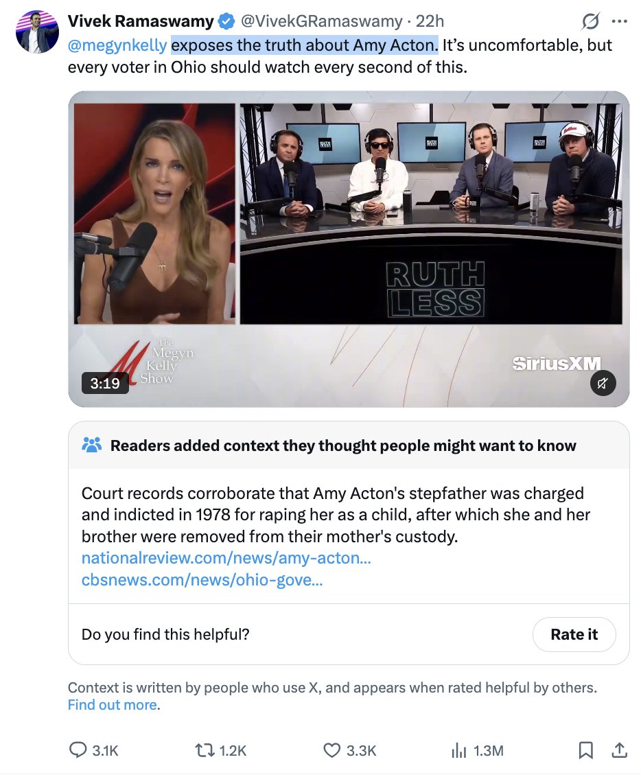 BadFoxGraphics's tweet photo. "I don't think that has anything to do with Vivek." –President Trump  🧐 https://t.co/YTX57a4aoG
