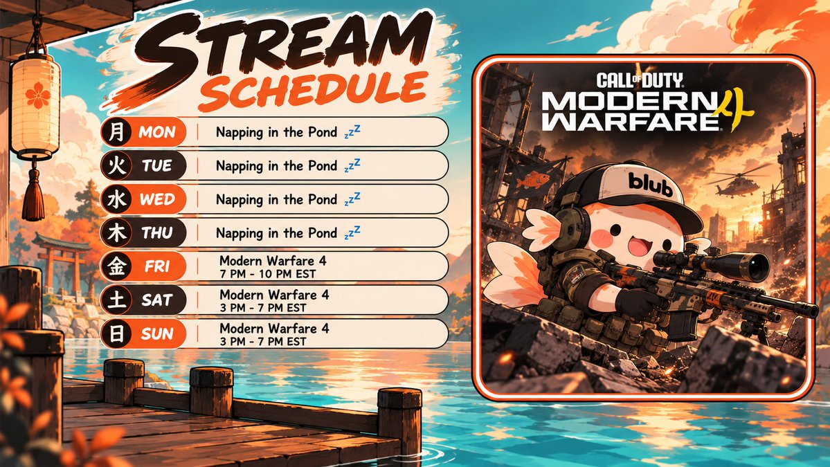 Fish_McNibble's tweet photo. It’s been about 2 months but we back at it again this weekend for MW4. I’m excited to stream again!! https://t.co/9VmetasxCP