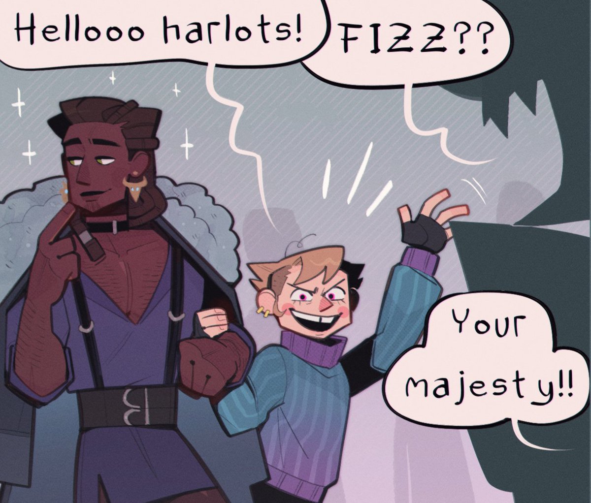 juulcheesecake's tweet photo. has nothing to do w the current eps, i just love this bit😭😭why are m&amp;m so on board too

#helluvaboss #fizzmodeus #fizzarozzie https://t.co/AFvO6Dm7JN