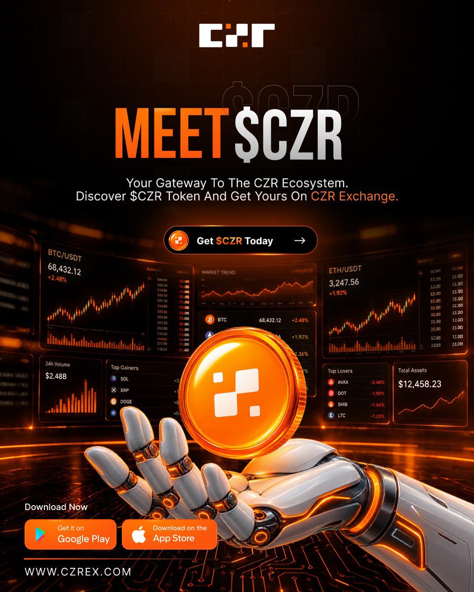 czrexchange's tweet photo. Meet $CZR 🟠 Your gateway to the CZR ecosystem.

The platform token of CZR Exchange with more utility and benefits on the way.

Explore $CZR today.
🌐 https://t.co/SMASjNK4xS https://t.co/aQm0Uz58OW