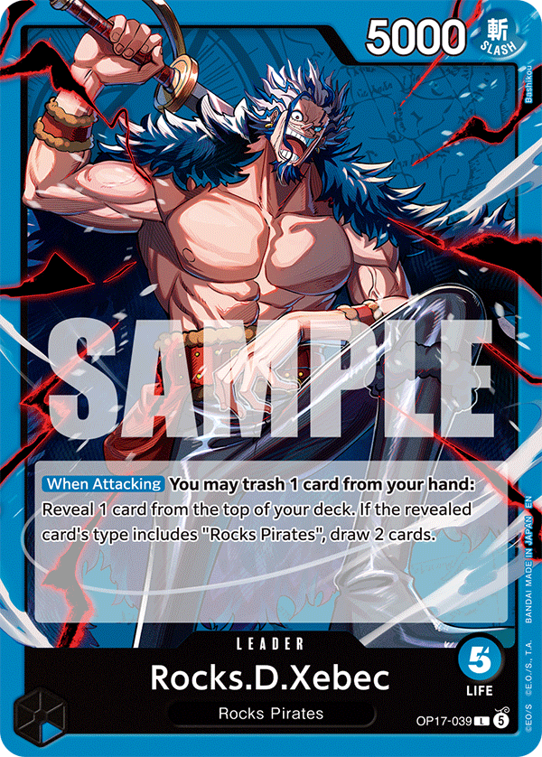 OptcgApps's tweet photo. blue rocks d. xebec takes the extra grand chinoizecup tonight, gg rukyy. 69 players and the cut had robin, pudding, law and two sabos next to him. 5 different leaders up top, eb05 is nowhere near solved #OPTCG #EB05 https://t.co/PB0n26JvVM