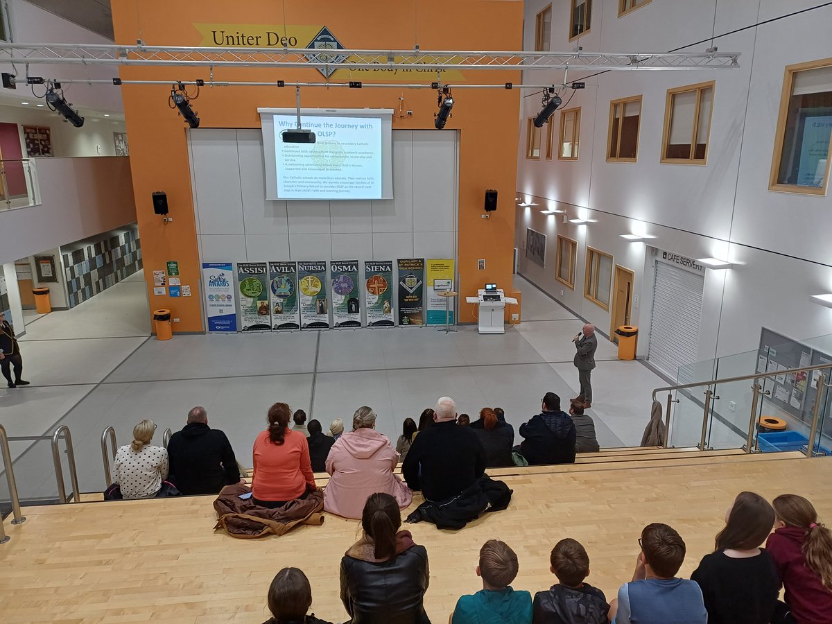 StJosephsABC's tweet photo. A welcoming and informative evening to introduce some of our families to our feeder secondary school,  OLSP in Dumbarton. @OLSPHigh @ArchdiocGlasgow https://t.co/MvFRgyaTWU