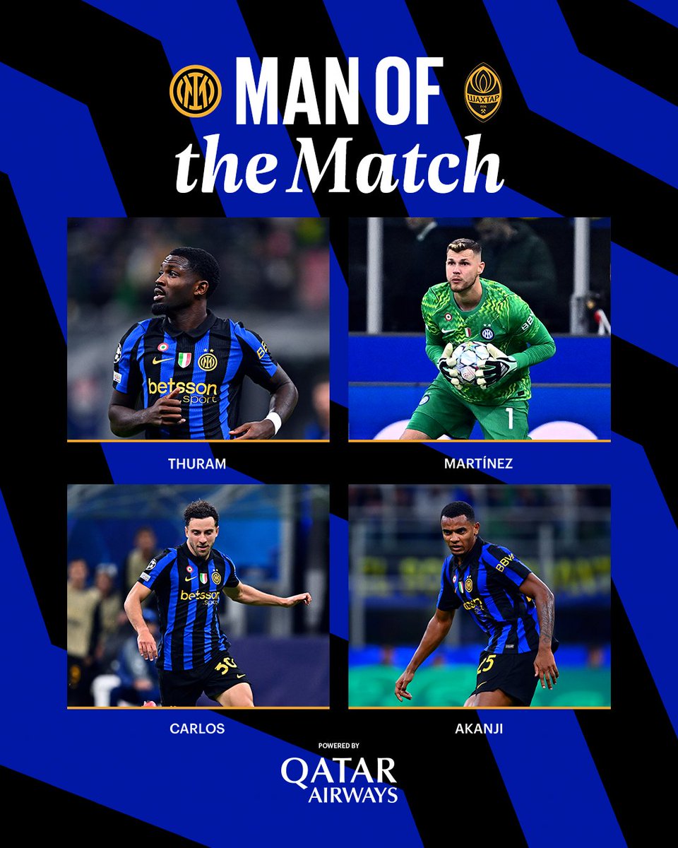Inter's tweet photo. Ditecelo voi: chi è il @qatarairways #MOTM? https://t.co/71yiiqEPAC