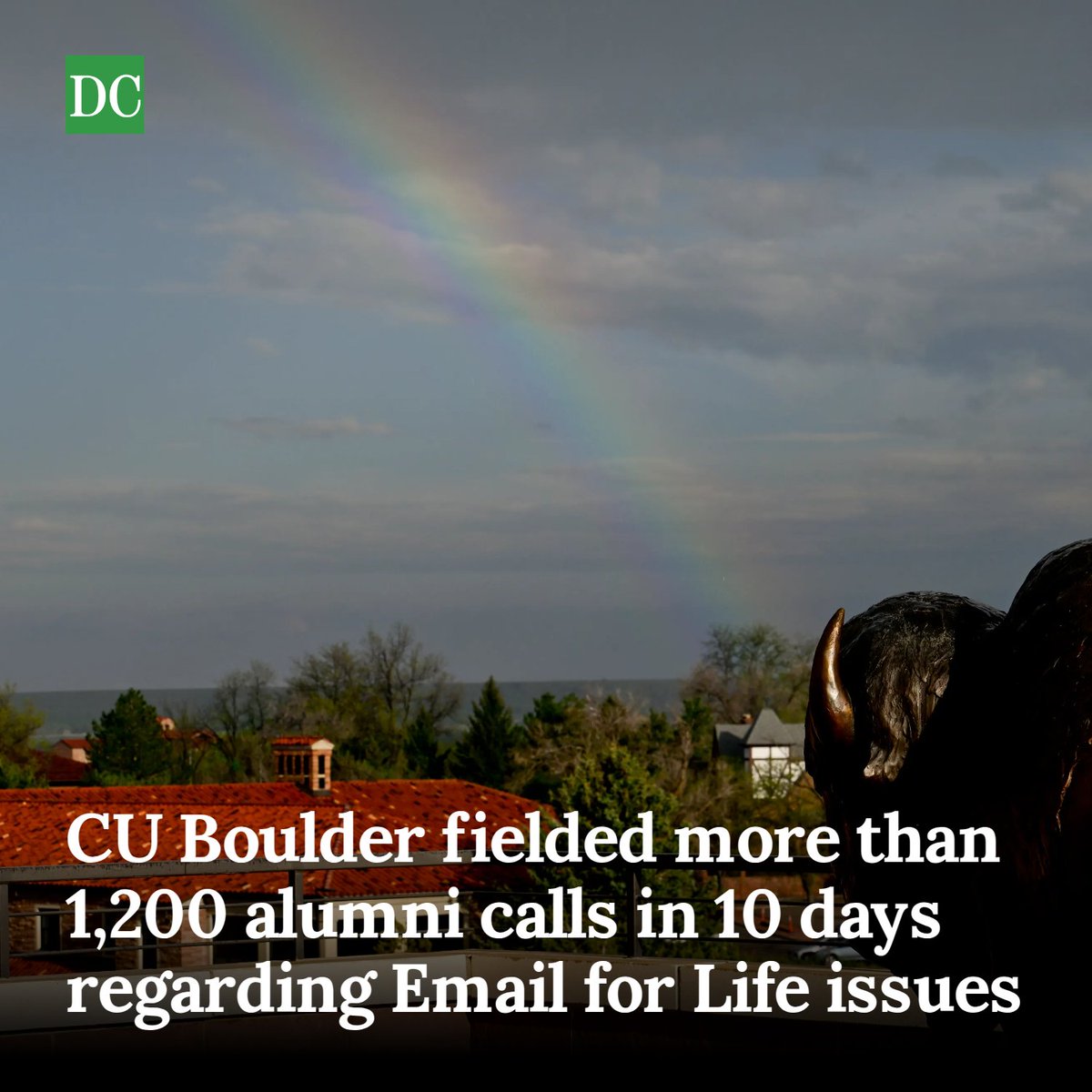 dailycamera's tweet photo. CU Boulder fielded more than 1,200 alumni calls in 10 days regarding Email for Life issues https://t.co/4CtPNx4neC