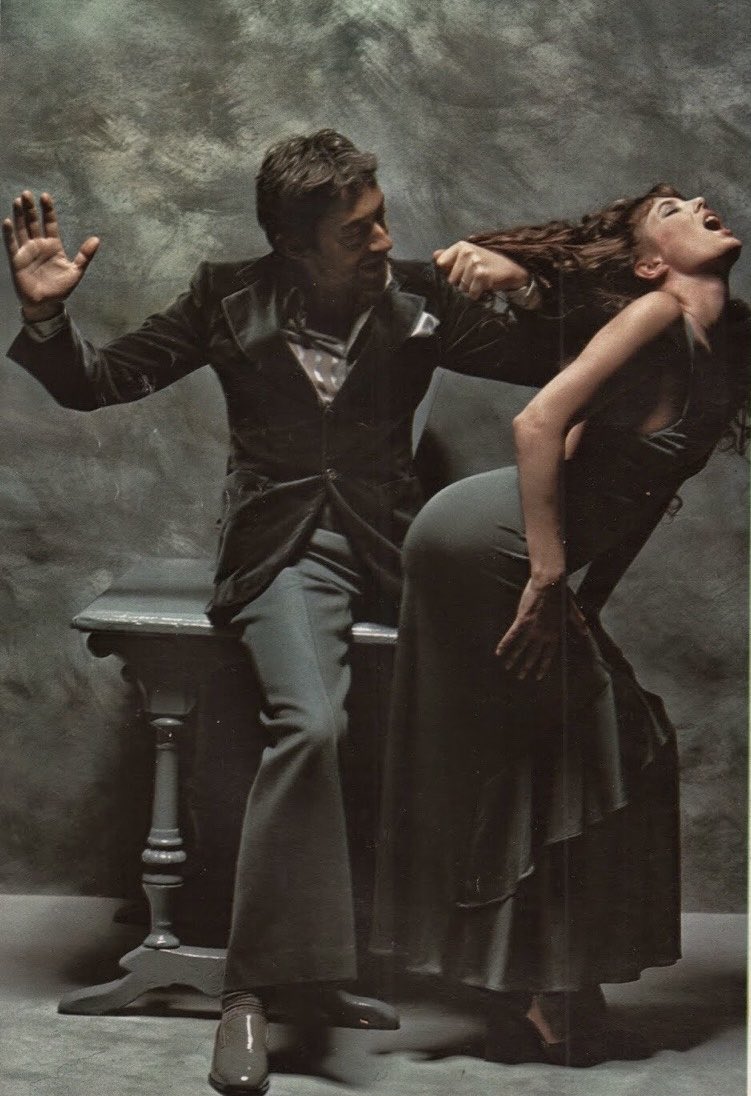 _HDD's tweet photo. Jane Birkin and Serge Gainsbourg photographed by Francis Giacobetti for Lui Magazine (1974) https://t.co/wwygbgEBOl