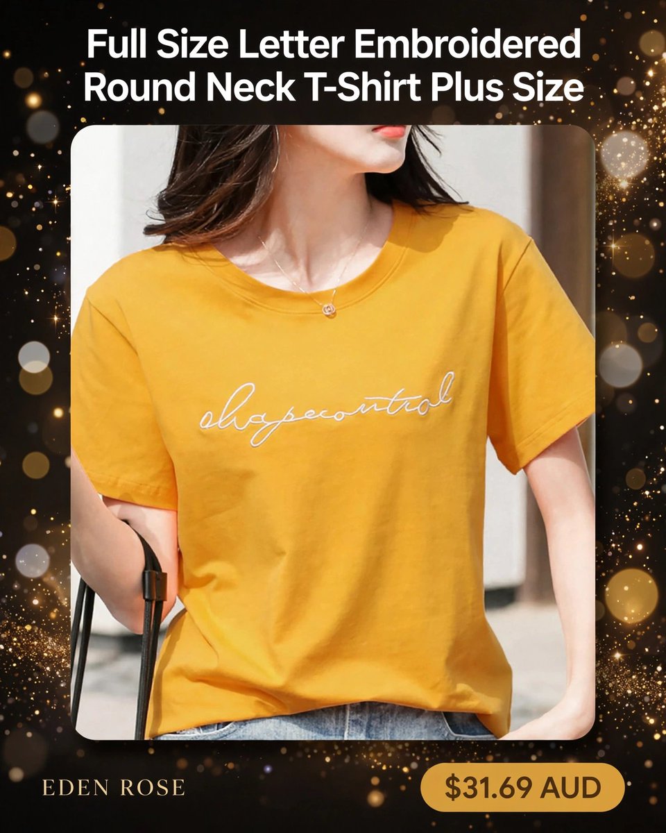 ValkyriesReina's tweet photo. Full Size Letter Embroidered Round Neck T-Shirt Plus Size
https://t.co/ZtMfLnxa8n https://t.co/szlffT2Udw