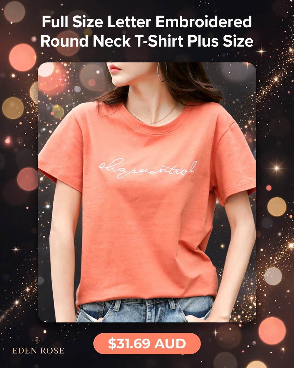 ValkyriesReina's tweet photo. Full Size Letter Embroidered Round Neck T-Shirt Plus Size
https://t.co/ZtMfLnxa8n https://t.co/9okgRybU8C