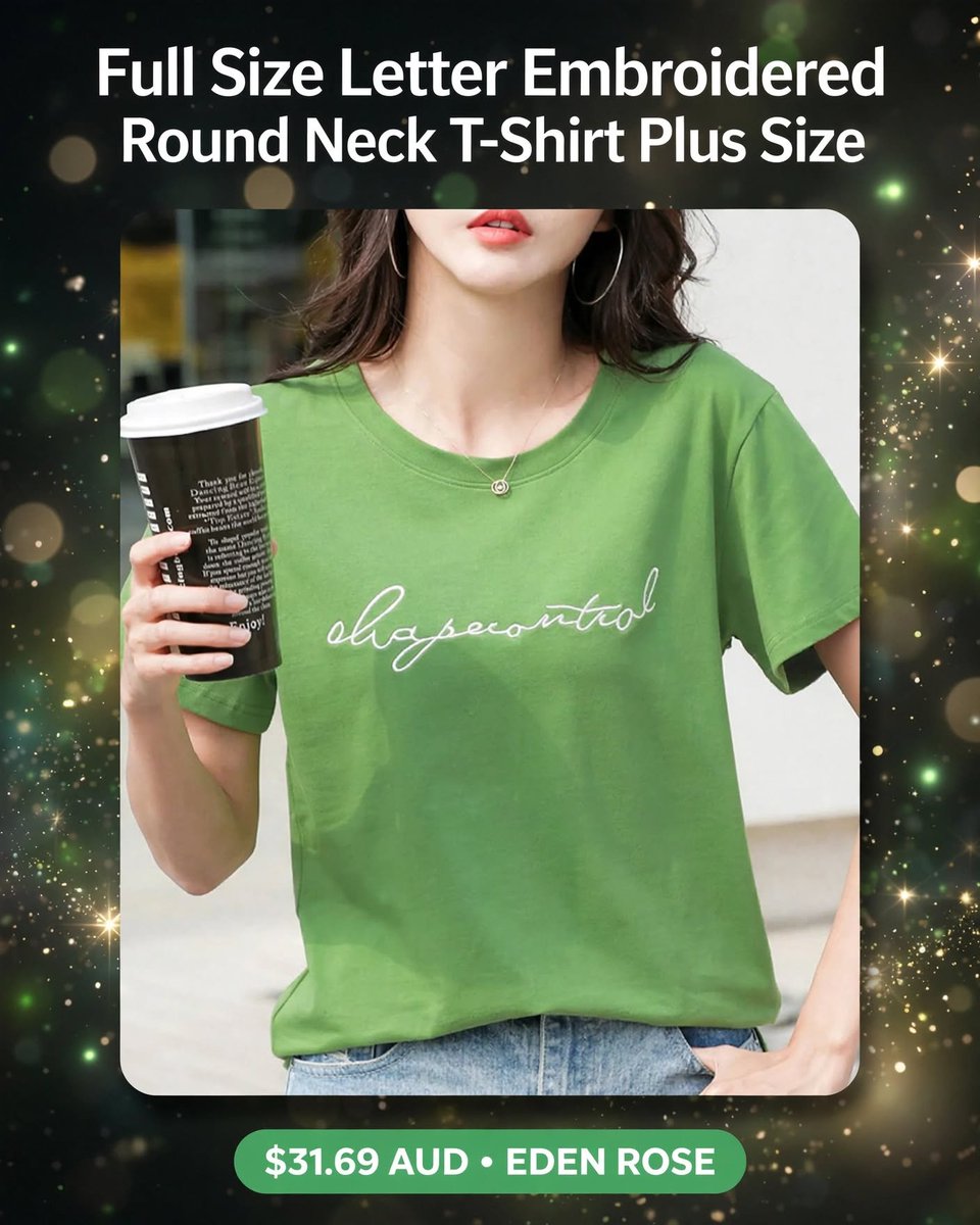 ValkyriesReina's tweet photo. Full Size Letter Embroidered Round Neck T-Shirt Plus Size
https://t.co/ZtMfLnxa8n https://t.co/9okgRybU8C
