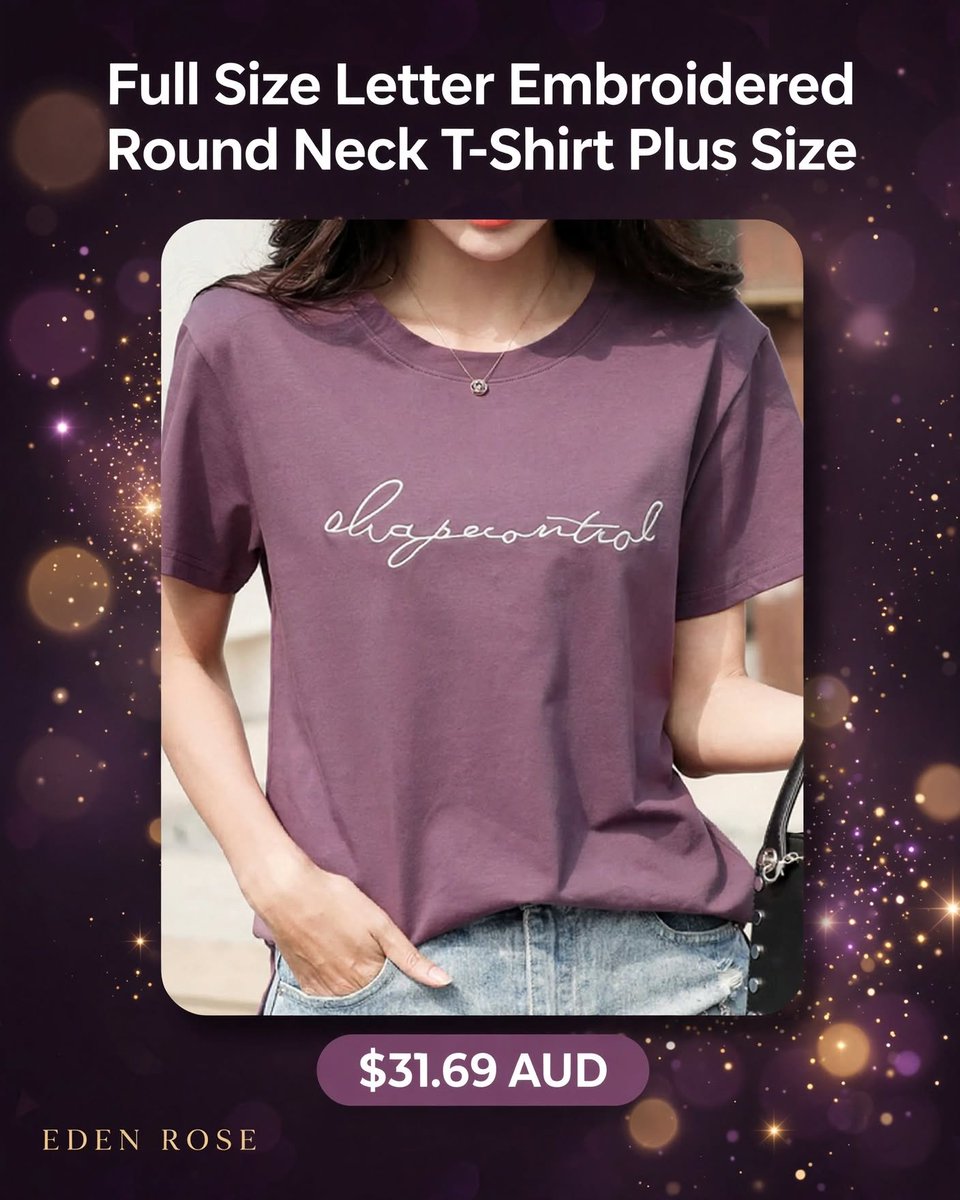 ValkyriesReina's tweet photo. Full Size Letter Embroidered Round Neck T-Shirt Plus Size
https://t.co/ZtMfLnxa8n https://t.co/9okgRybU8C