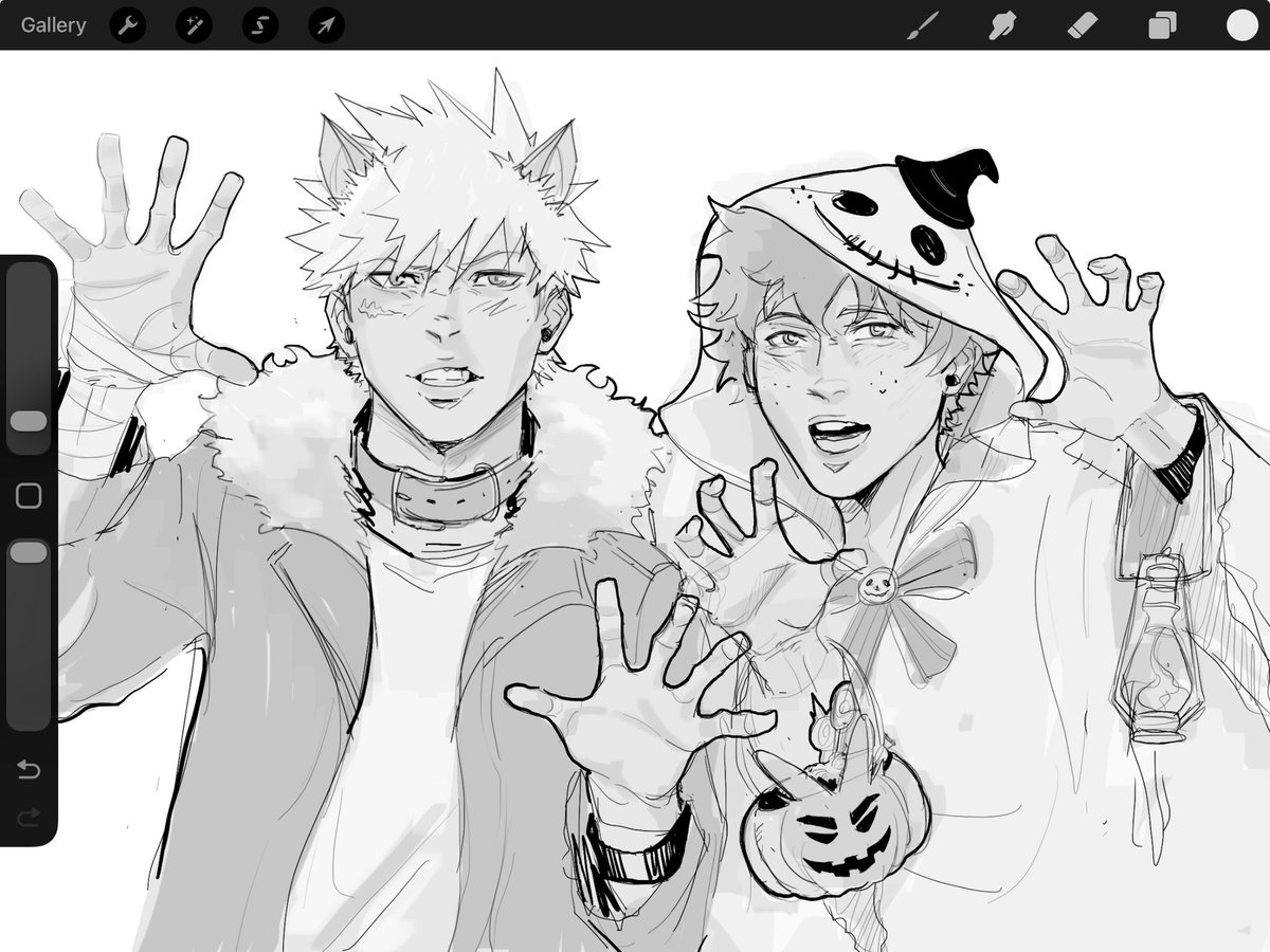 gearfivedeku's tweet photo. Bkdk halloween wip !! https://t.co/ZccxVQuLFv